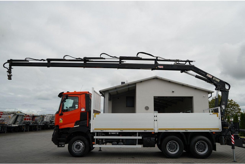 Renault K 380 / 6X4 / SKRZYNIOWY 6.2 M / + HDS HIAB 166 ES-4 / MAX UDŹWI - Camión caja abierta, Camión grúa: foto 2 Renault K 380 / 6X4 / SKRZYNIOWY 6.2 M / + HDS HIAB 166 ES-4 / MAX UDŹWI - Camión caja abierta, Camión grúa: foto 2