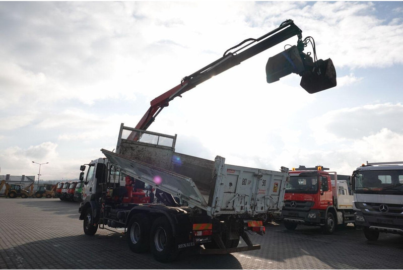 Renault KERAX 410 / 6x4 / WYWROTKA + HDS FASSI F150 / HYDROBURTA / BORDM - Volquete camión, Camión grúa: foto 3 Renault KERAX 410 / 6x4 / WYWROTKA + HDS FASSI F150 / HYDROBURTA / BORDM - Volquete camión, Camión grúa: foto 3