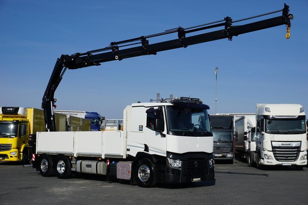Renault T 380 / 6 X 2 / SKRZYNIOWY + HDS / HIAB 302 E-5 / PILOT / OŚ SKR - Camión caja abierta, Camión grúa: foto 2 Renault T 380 / 6 X 2 / SKRZYNIOWY + HDS / HIAB 302 E-5 / PILOT / OŚ SKR - Camión caja abierta, Camión grúa: foto 2