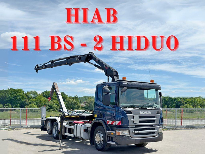 Scania P 360 * ABROLLKIPPER * HIAB 111 BS -2 HIDUO/FUNK - Multibasculante camión, Camión grúa: foto 1 Scania P 360 * ABROLLKIPPER * HIAB 111 BS -2 HIDUO/FUNK - Multibasculante camión, Camión grúa: foto 1