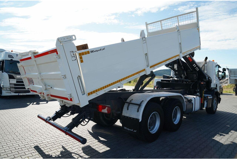 Scania P 410 / 6x4 / WYWROTKA - 6 M + HDS HIAB XS 211 / STEROWANIE RADI - Volquete camión, Camión grúa: foto 3 Scania P 410 / 6x4 / WYWROTKA - 6 M + HDS HIAB XS 211 / STEROWANIE RADI - Volquete camión, Camión grúa: foto 3