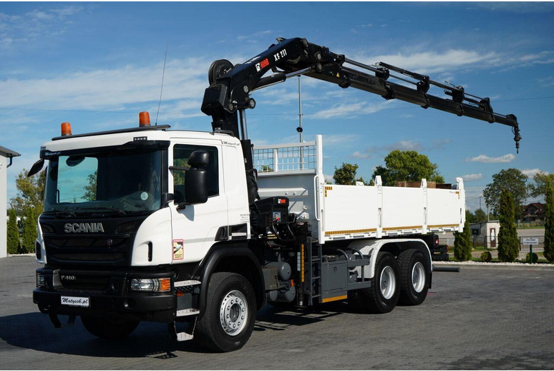 Scania P 410 / 6x4 / WYWROTKA - 6 M + HDS HIAB XS 211 / STEROWANIE RADI - Volquete camión, Camión grúa: foto 5 Scania P 410 / 6x4 / WYWROTKA - 6 M + HDS HIAB XS 211 / STEROWANIE RADI - Volquete camión, Camión grúa: foto 5