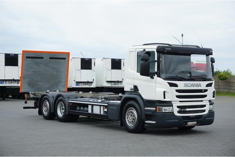 Scania P 410 / ACC / E 6 / BDF + WINDA / 7.15 , 7.45, 7.82 M / OŚ SKRĘT - Chasis camión: foto 1 Scania P 410 / ACC / E 6 / BDF + WINDA / 7.15 , 7.45, 7.82 M / OŚ SKRĘT - Chasis camión: foto 1