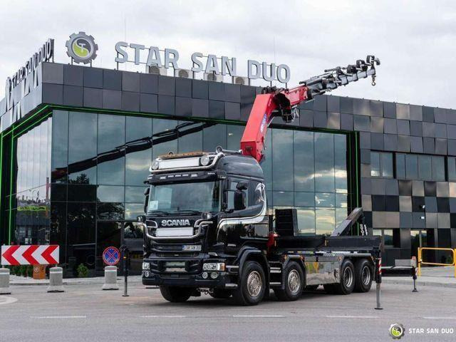 Scania R580 8x4 HMF 5020-K6, JOAB L20 5200AK Hooklift - Multibasculante camión, Camión grúa: foto 3 Scania R580 8x4 HMF 5020-K6, JOAB L20 5200AK Hooklift - Multibasculante camión, Camión grúa: foto 3