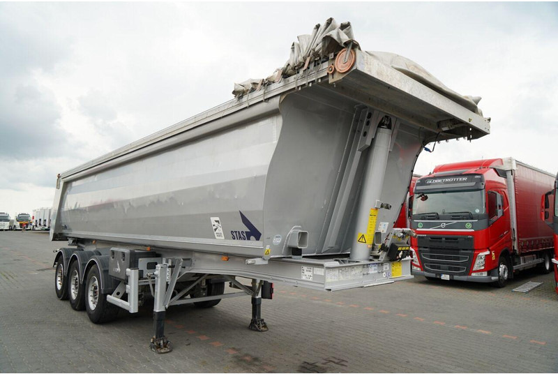 Stas WYWROTKA / 26m3 / ALUMINIOWA / OŚ PONOSZONA / SKRĘTNA / OSIE SA - Volquete semirremolque: foto 2 Stas WYWROTKA / 26m3 / ALUMINIOWA / OŚ PONOSZONA / SKRĘTNA / OSIE SA - Volquete semirremolque: foto 2