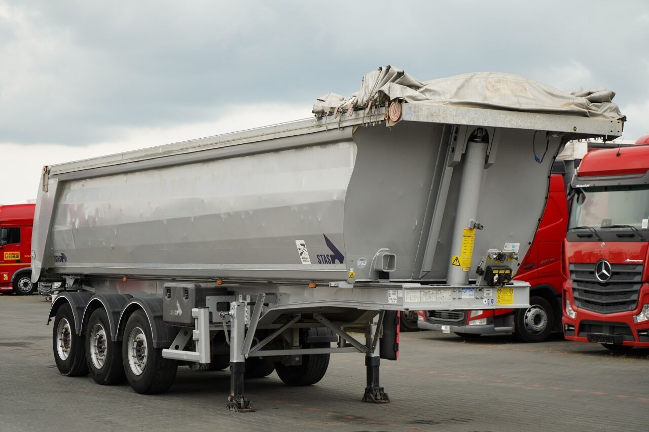 Stas WYWROTKA / 26m3 / ALUMINIOWA / OŚ PONOSZONA / SKRĘTNA / OSIE SA - Volquete semirremolque: foto 1 Stas WYWROTKA / 26m3 / ALUMINIOWA / OŚ PONOSZONA / SKRĘTNA / OSIE SA - Volquete semirremolque: foto 1