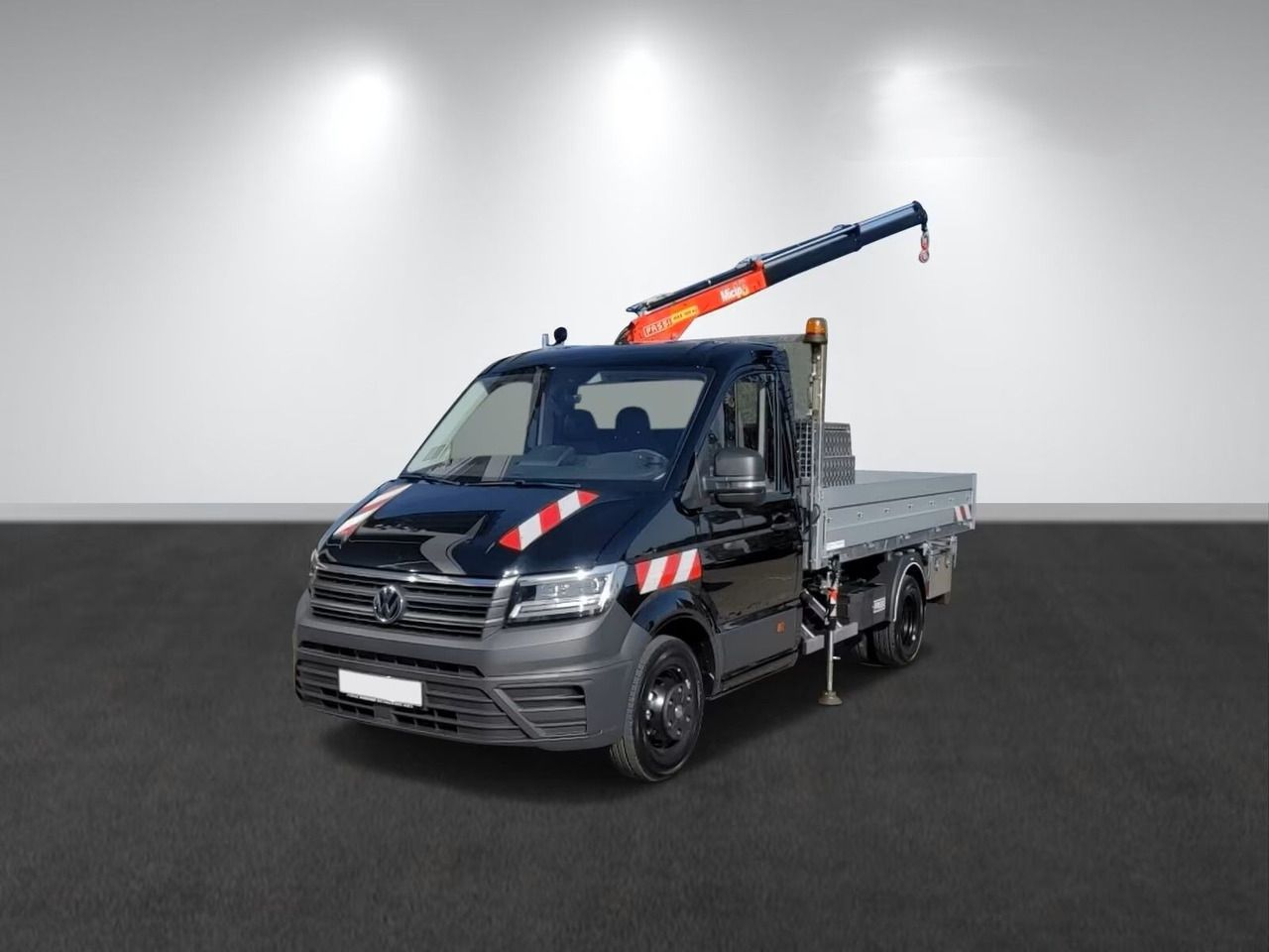 Volkswagen Crafter 50 - Flatbed truck + crane - Caja abierta furgoneta: foto 1 Volkswagen Crafter 50 - Flatbed truck + crane - Caja abierta furgoneta: foto 1