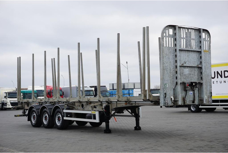 Zaslaw KŁONICOWA / DO DREWNA / WAGA 6 400 KG / OŚ PODNOSZONA - Remolque maderero: foto 1 Zaslaw KŁONICOWA / DO DREWNA / WAGA 6 400 KG / OŚ PODNOSZONA - Remolque maderero: foto 1