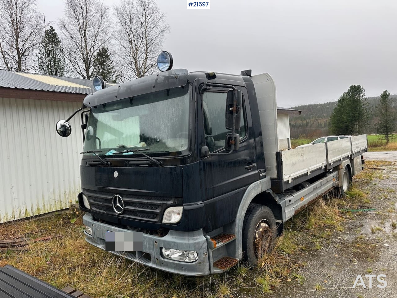 Mercedes 1524 L planbil m/ ny kompressor og vinterdekk. Ikke EU godkjent. - Camión caja abierta: foto 2 Mercedes 1524 L planbil m/ ny kompressor og vinterdekk. Ikke EU godkjent. - Camión caja abierta: foto 2