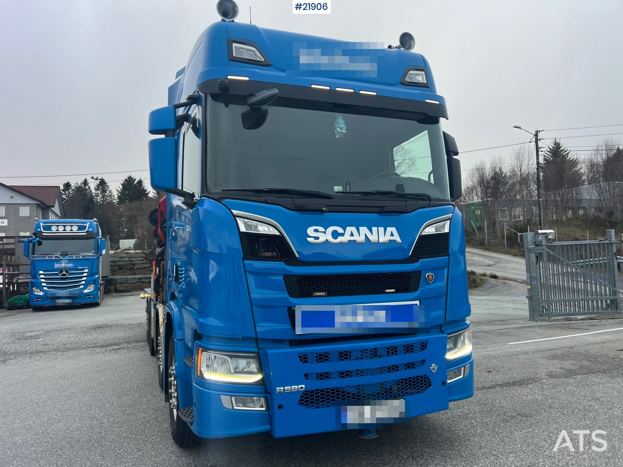 Scania R580 8x2 kranbil m/ 95t/m hmf kran, jibb , vinsj og konar planslep - Camión grúa: foto 5 Scania R580 8x2 kranbil m/ 95t/m hmf kran, jibb , vinsj og konar planslep - Camión grúa: foto 5