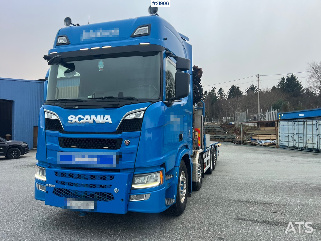 Scania R580 8x2 kranbil m/ 95t/m hmf kran, jibb , vinsj og konar planslep - Camión grúa: foto 3 Scania R580 8x2 kranbil m/ 95t/m hmf kran, jibb , vinsj og konar planslep - Camión grúa: foto 3