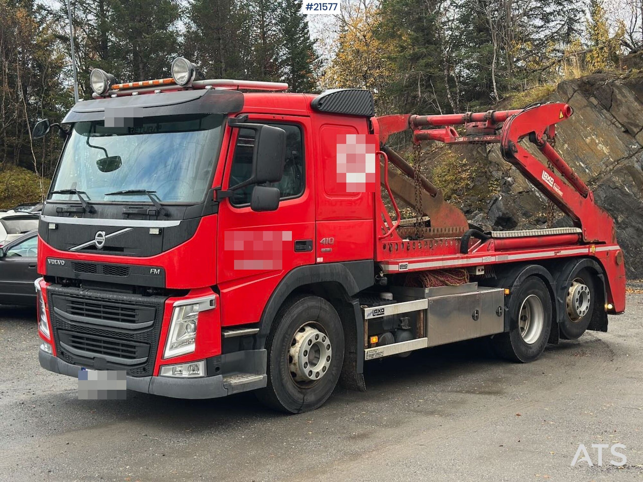 Volvo FM 410 liftdumper 6x2 m/ Laxo påbygg, utskyt og rotator. - Portacontenedor de cadenas camión: foto 1 Volvo FM 410 liftdumper 6x2 m/ Laxo påbygg, utskyt og rotator. - Portacontenedor de cadenas camión: foto 1