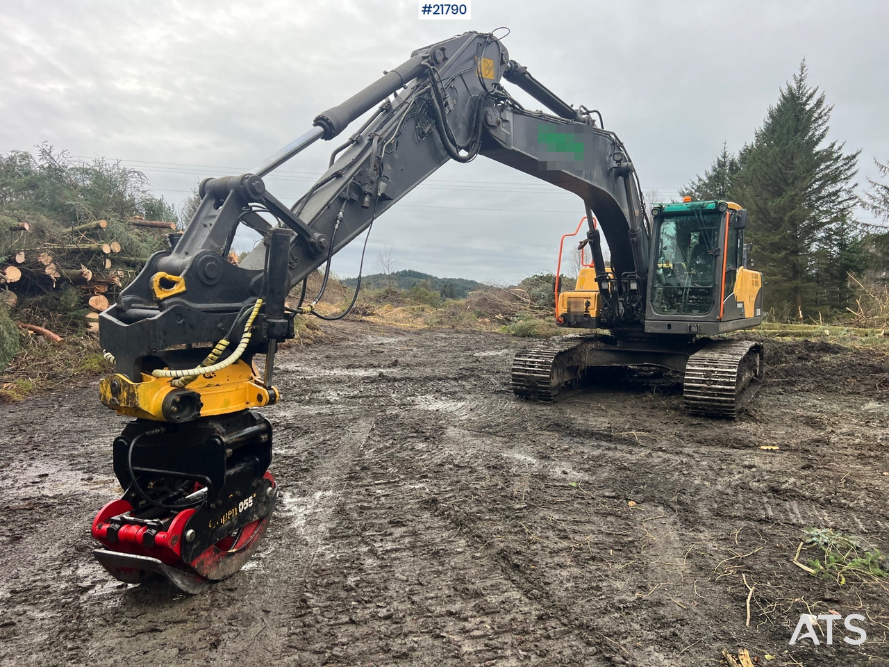 Excavadora Volvo ec210cl gravemaskin m/ rototilt, pusseskuffe og tannskuffe: foto 7