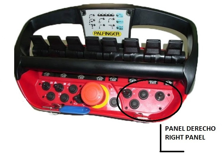 Right panel with button radio remote Scanreco RC400 - Sistema eléctrico para Grúa para camión: foto 4 Right panel with button radio remote Scanreco RC400 - Sistema eléctrico para Grúa para camión: foto 4