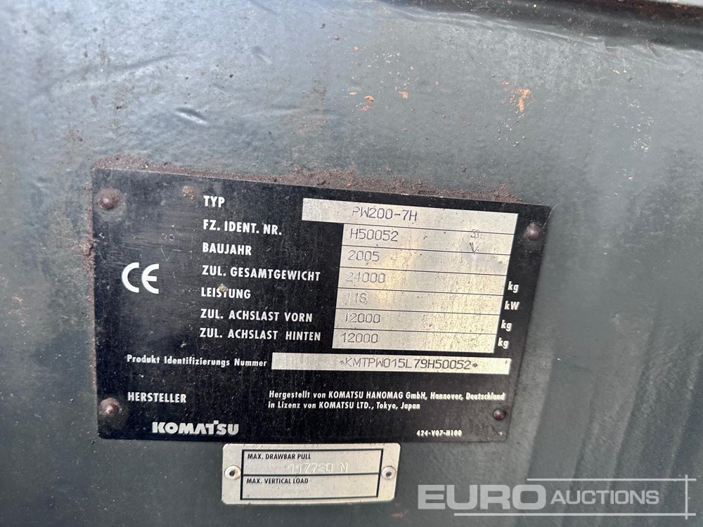 2009 Komatsu PW200-7H - Excavadora de ruedas: foto 2 2009 Komatsu PW200-7H - Excavadora de ruedas: foto 2