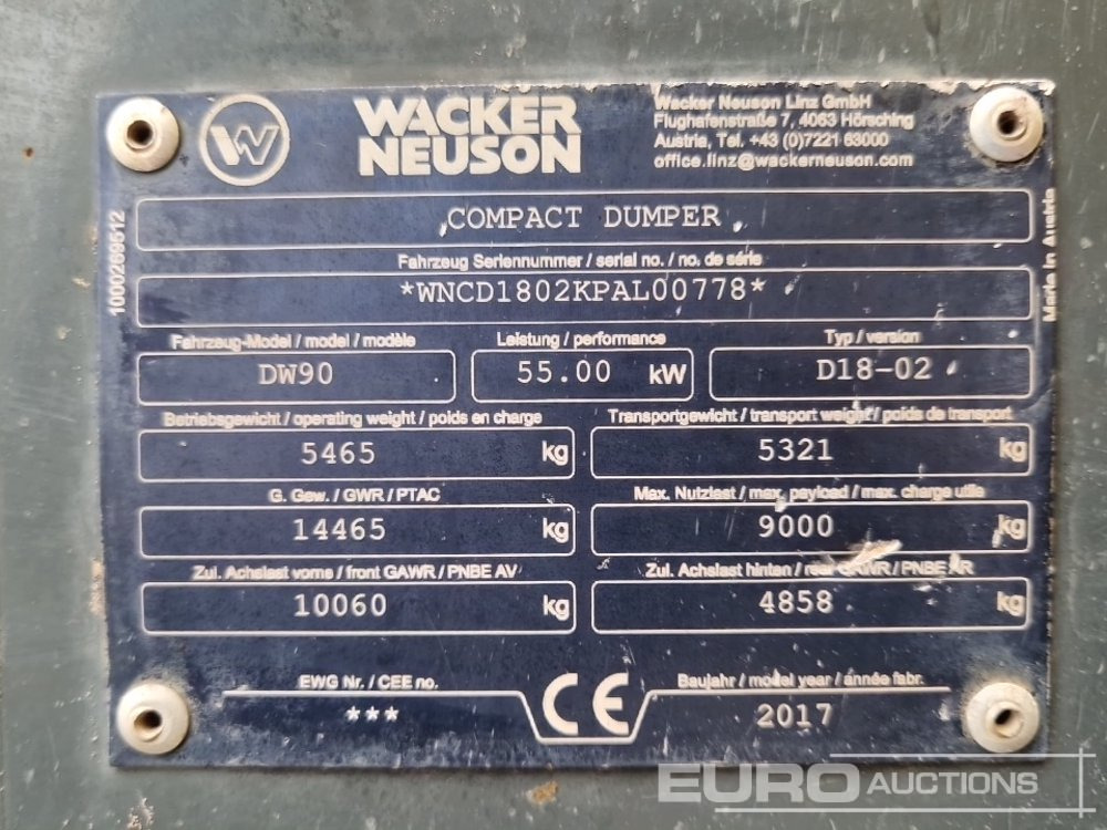 Minidumper 2017 Wacker Neuson DW90: foto 30