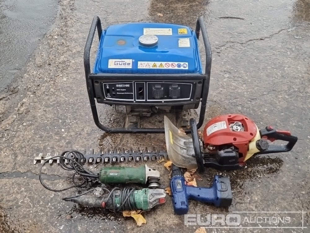 Generator, Hedge Cutter, Angle Grinder - Equipo de construcción: foto 1 Generator, Hedge Cutter, Angle Grinder - Equipo de construcción: foto 1