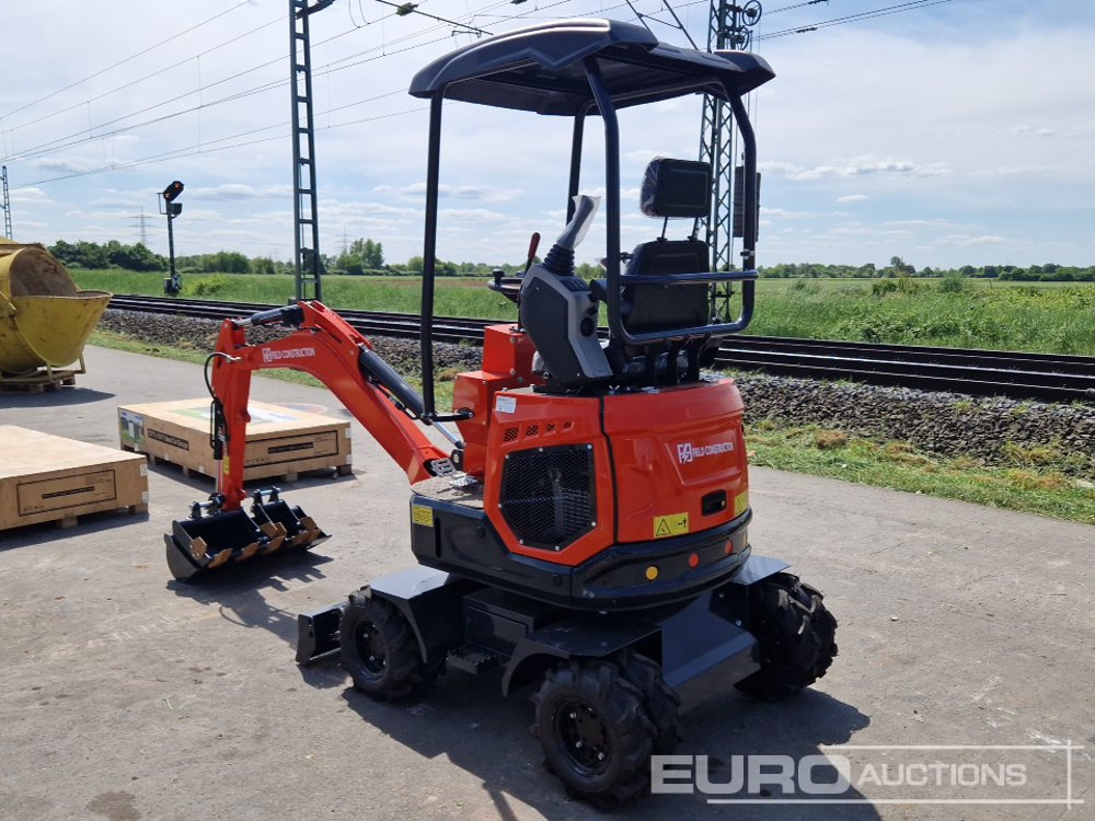 Unused HFT150E Wheeled Mini Excavator Blade, 3 Buckets - Excavadora de ruedas: foto 3 Unused HFT150E Wheeled Mini Excavator Blade, 3 Buckets - Excavadora de ruedas: foto 3