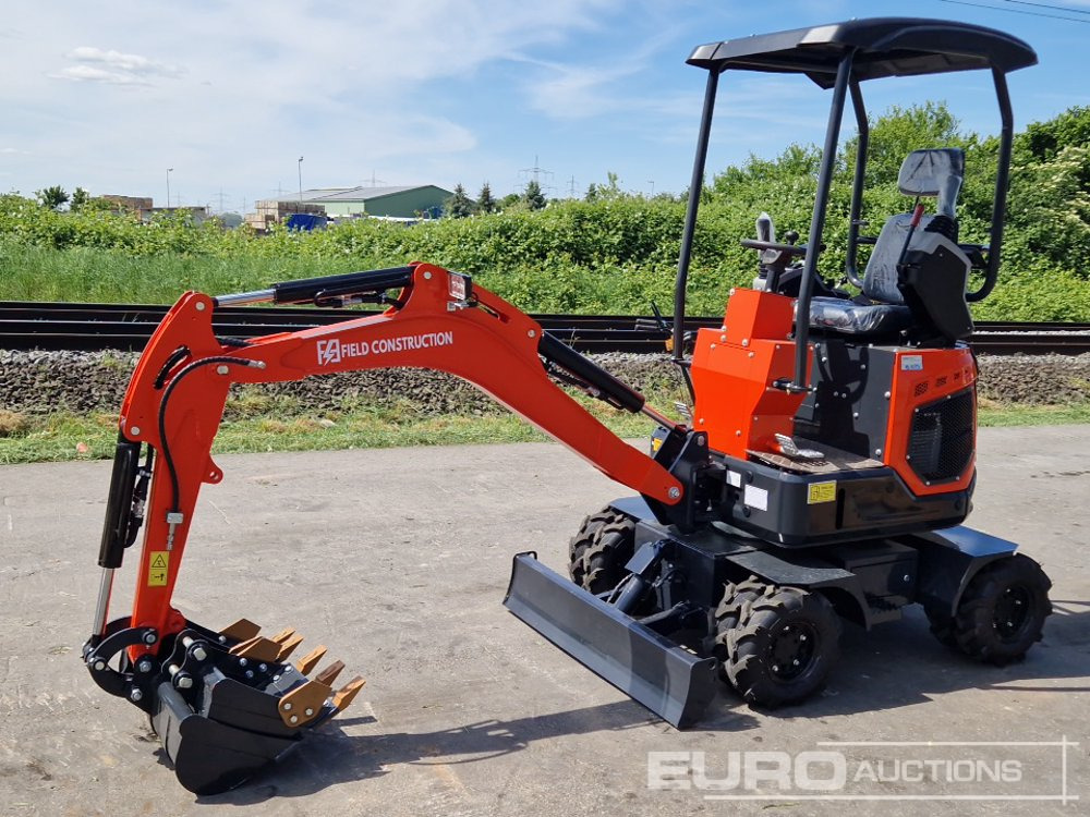 Unused HFT150E Wheeled Mini Excavator Blade, 3 Buckets - Excavadora de ruedas: foto 1 Unused HFT150E Wheeled Mini Excavator Blade, 3 Buckets - Excavadora de ruedas: foto 1