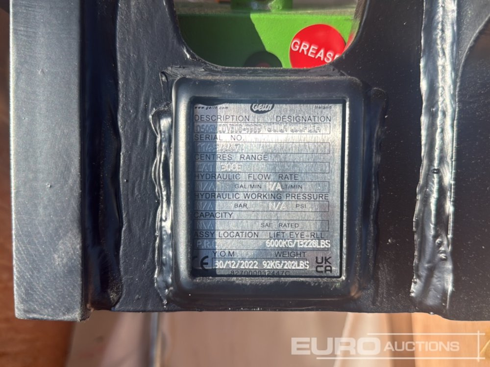 Geith Quick Coupler Q50GMC0V308-9989 to Suit CAT 308E (S/Ns 1145447, 1145449, 1145441) (3 of) - Acoplamiento rápido: foto 5 Geith Quick Coupler Q50GMC0V308-9989 to Suit CAT 308E (S/Ns 1145447, 1145449, 1145441) (3 of) - Acoplamiento rápido: foto 5