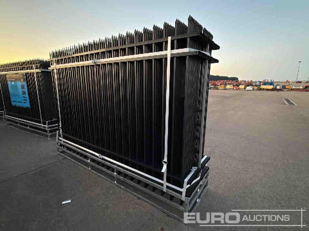 Herramienta/ Equipo nuevo Unused 2025 KMY Industrial Iron Site Fence, Qty (20 of) Fence Panels, (21 of) Posts (W10XH6') Powder Coated Surface: foto 6
