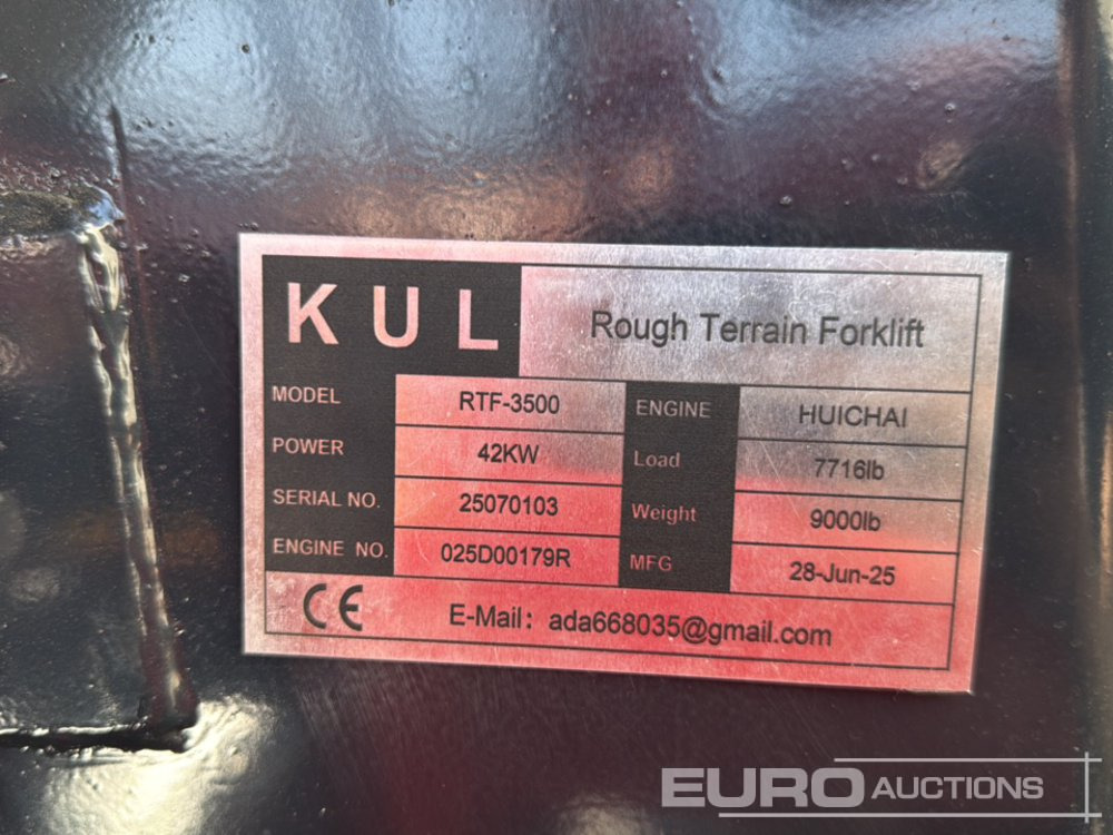 Carretilla todo terreno Unused 2025 KUL RTF-3500: foto 45