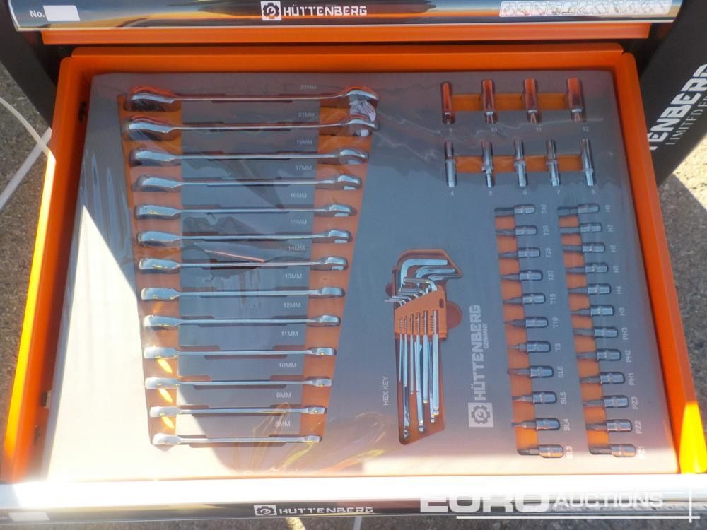 Equipo de taller Unused Huttenberg Tools Trolley, 220Pcs, Complete with Tools, 6 Drawers  / Carro Porta Herramientas Completo, 6 Cajones: foto 11