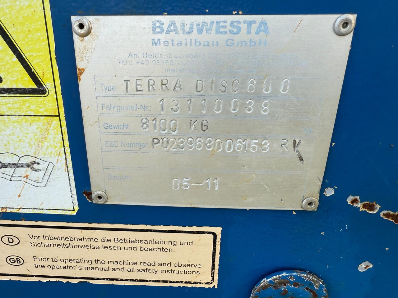 Bauwesta TerraDisc 600 - Grada: foto 2 Bauwesta TerraDisc 600 - Grada: foto 2