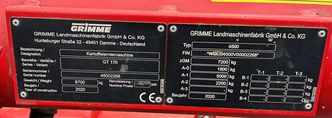Grimme GT 170 - Cosechadora: foto 2 Grimme GT 170 - Cosechadora: foto 2
