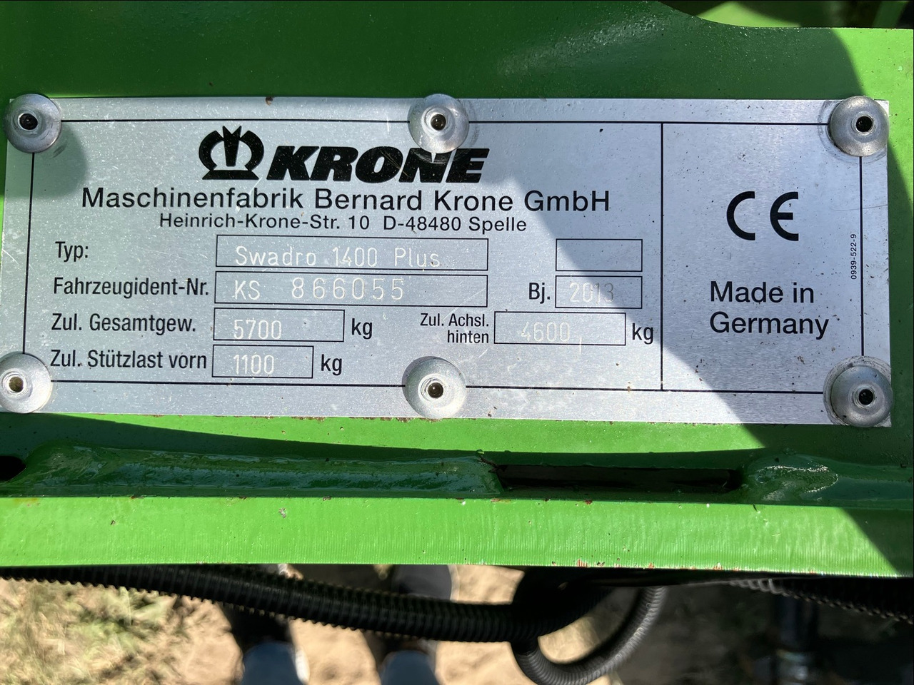Krone Schwadro 1400 Plus - Henificadora: foto 2 Krone Schwadro 1400 Plus - Henificadora: foto 2
