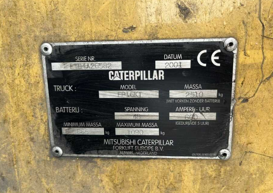 CAT Lift Trucks EP16KT - Carretilla elevadora eléctrica: foto 4 CAT Lift Trucks EP16KT - Carretilla elevadora eléctrica: foto 4