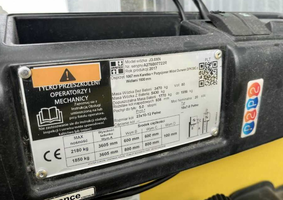 Hyster J3.0XN - Carretilla elevadora eléctrica: foto 4 Hyster J3.0XN - Carretilla elevadora eléctrica: foto 4