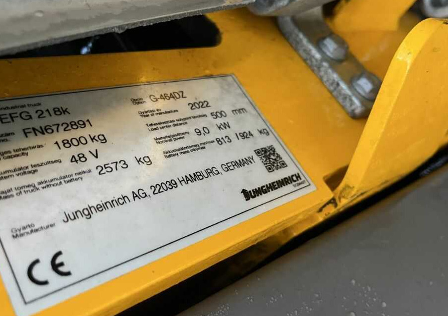 Jungheinrich EFG218k - Carretilla elevadora eléctrica: foto 4 Jungheinrich EFG218k - Carretilla elevadora eléctrica: foto 4