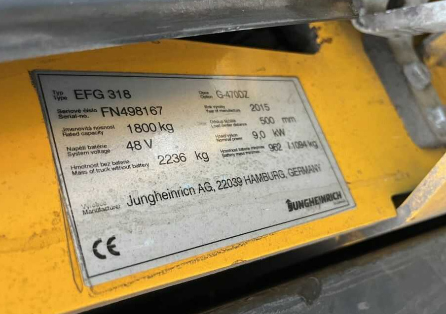 Jungheinrich EFG318 - Carretilla elevadora eléctrica: foto 4 Jungheinrich EFG318 - Carretilla elevadora eléctrica: foto 4