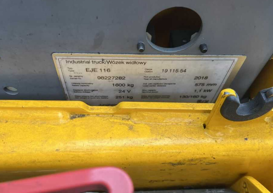 Jungheinrich EJE116 - Transpaleta: foto 4 Jungheinrich EJE116 - Transpaleta: foto 4