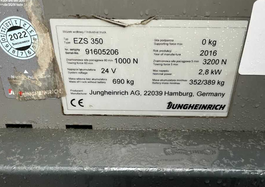 Jungheinrich EZS350 - Remolcadora: foto 4 Jungheinrich EZS350 - Remolcadora: foto 4