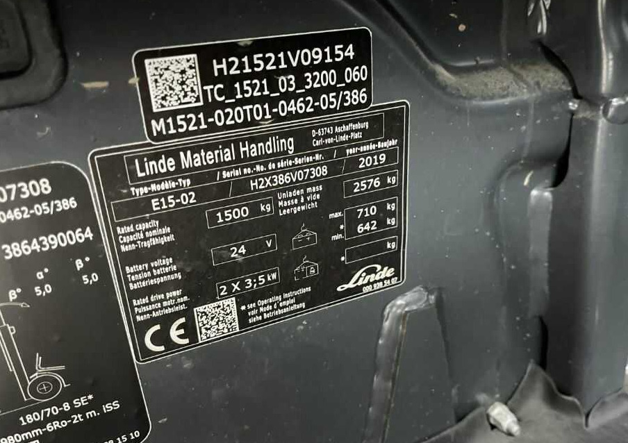 Linde E15-01 - Carretilla elevadora eléctrica: foto 1 Linde E15-01 - Carretilla elevadora eléctrica: foto 1