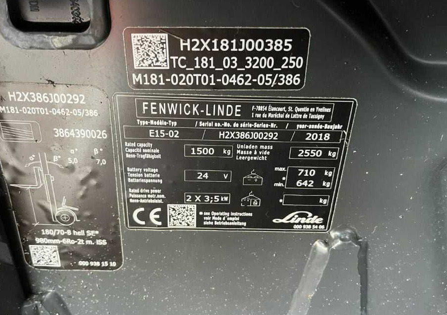 Linde E15-02 - Carretilla elevadora eléctrica: foto 4 Linde E15-02 - Carretilla elevadora eléctrica: foto 4