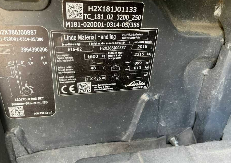 Linde E16-02 - Carretilla elevadora eléctrica: foto 4 Linde E16-02 - Carretilla elevadora eléctrica: foto 4