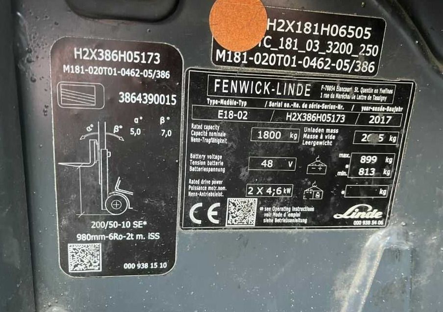 Linde E18-02 - Carretilla elevadora eléctrica: foto 4 Linde E18-02 - Carretilla elevadora eléctrica: foto 4