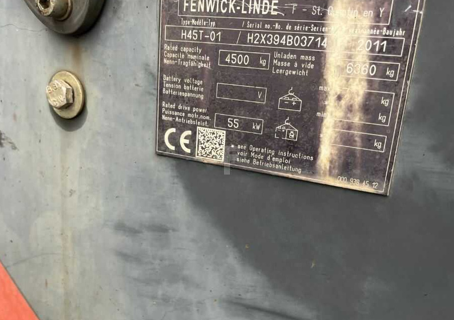 Linde H45T-01 - Carretilla elevadora de gas: foto 4 Linde H45T-01 - Carretilla elevadora de gas: foto 4