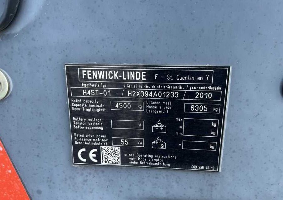 Linde H45T-01 - Carretilla elevadora de gas: foto 4 Linde H45T-01 - Carretilla elevadora de gas: foto 4