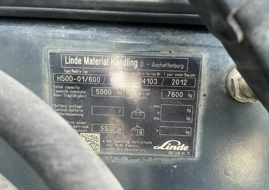 Linde H50D-01/600 - Carretilla elevadora diésel: foto 4 Linde H50D-01/600 - Carretilla elevadora diésel: foto 4