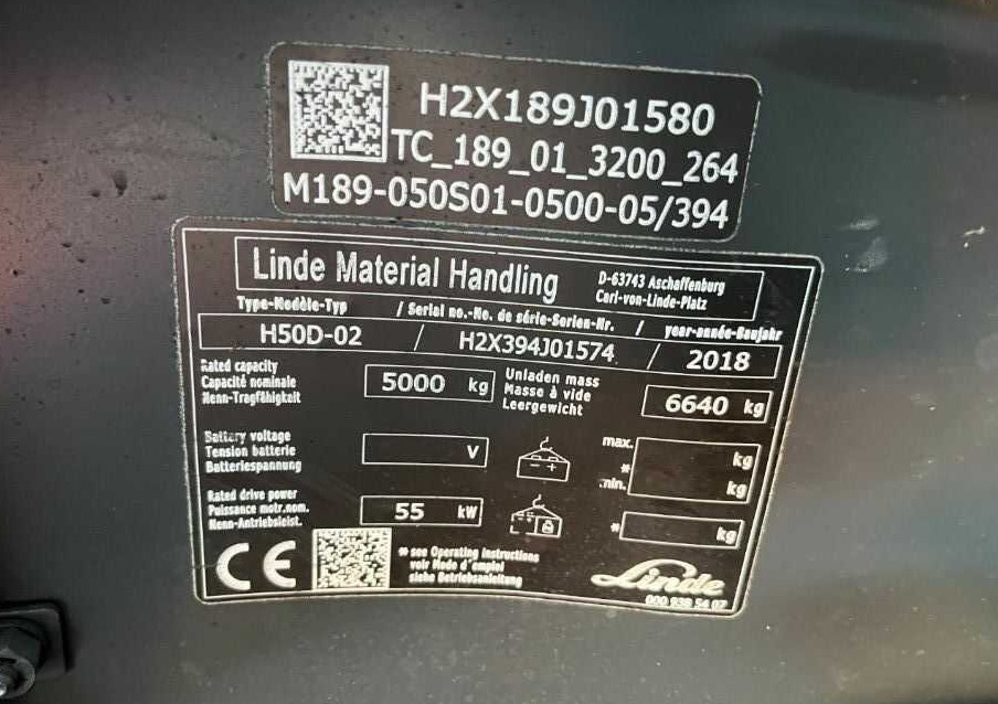 Linde H50D-02 - Carretilla elevadora diésel: foto 4 Linde H50D-02 - Carretilla elevadora diésel: foto 4