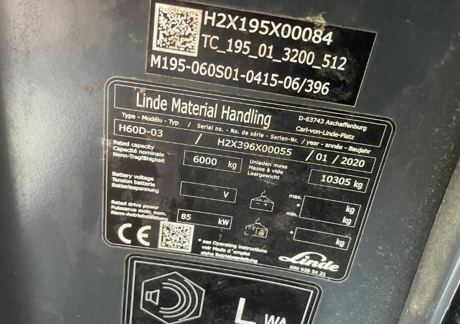 Linde H60D-03 - Carretilla elevadora diésel: foto 4 Linde H60D-03 - Carretilla elevadora diésel: foto 4