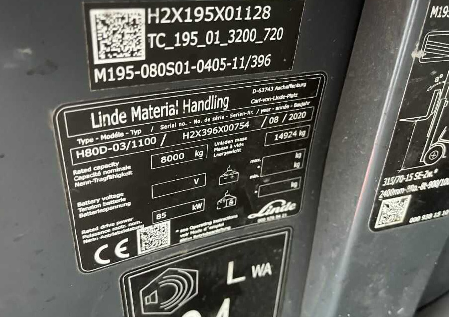 Linde H80D-03/1100 - Carretilla elevadora diésel: foto 4 Linde H80D-03/1100 - Carretilla elevadora diésel: foto 4