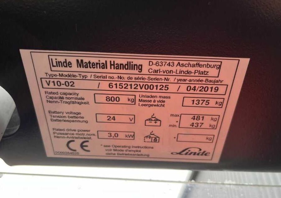 Linde V10-02 - Recoge pedidos: foto 4 Linde V10-02 - Recoge pedidos: foto 4