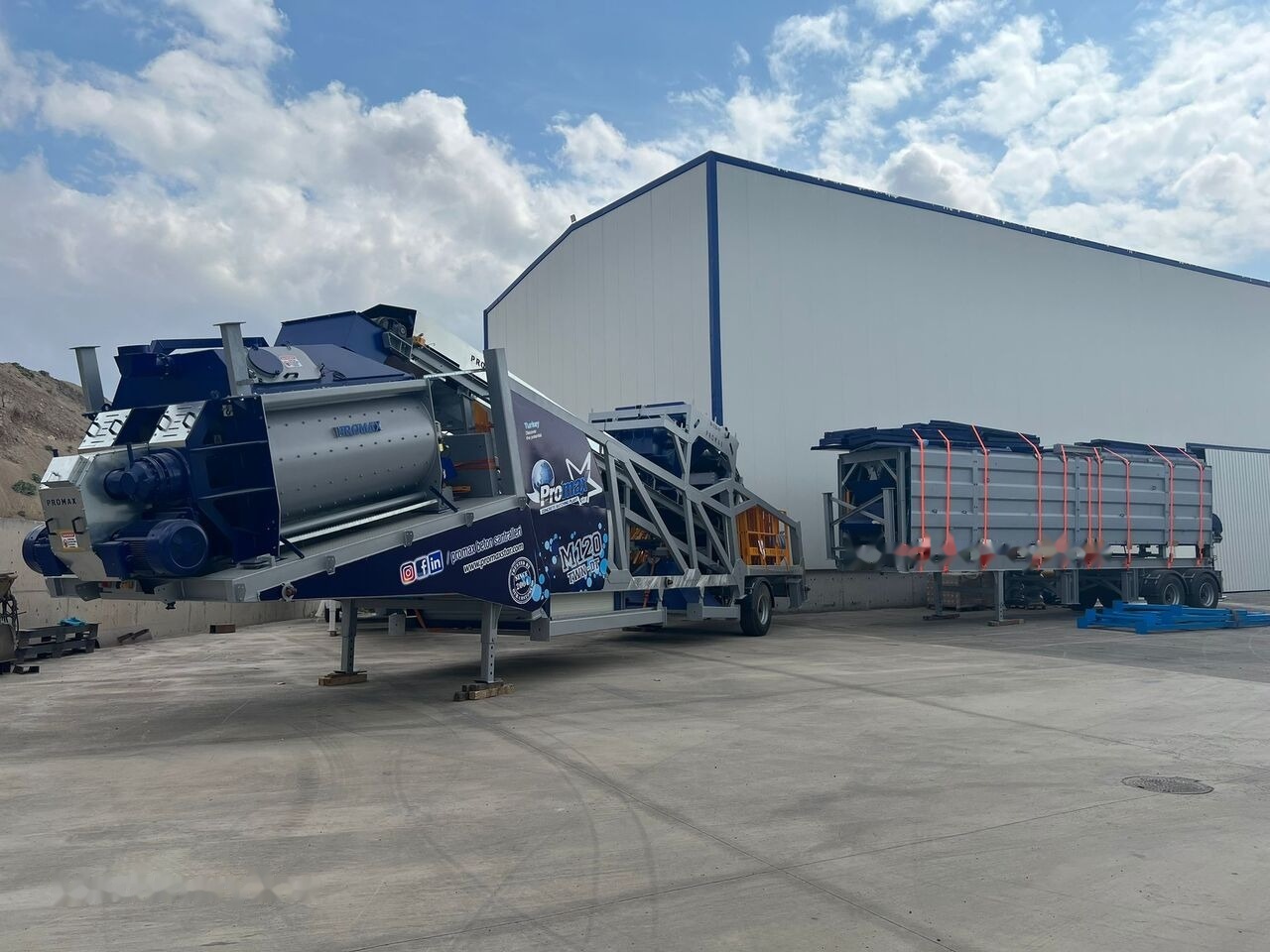 Promax Mobile Concrete Batching Plant PROMAX M120-TWN DT (120m³/h) - Planta de hormigón: foto 1 Promax Mobile Concrete Batching Plant PROMAX M120-TWN DT (120m³/h) - Planta de hormigón: foto 1