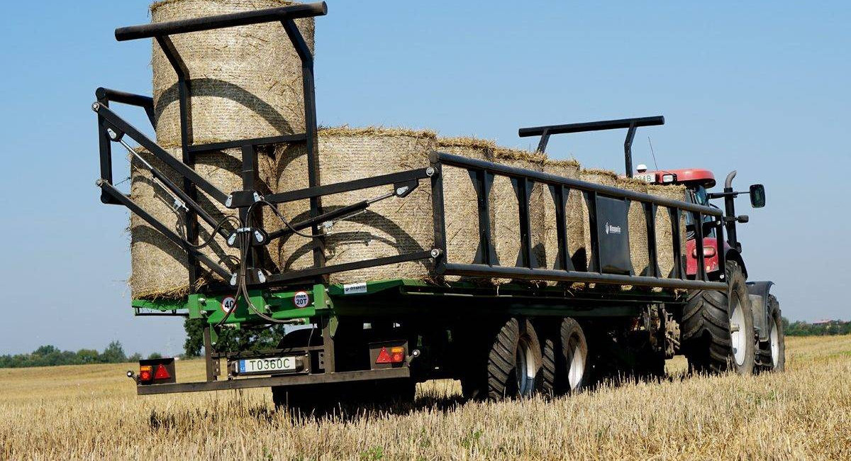 Dinapolis bale trailer 20t, RPP-9000 - Remolque plataforma agrícola: foto 1 Dinapolis bale trailer 20t, RPP-9000 - Remolque plataforma agrícola: foto 1