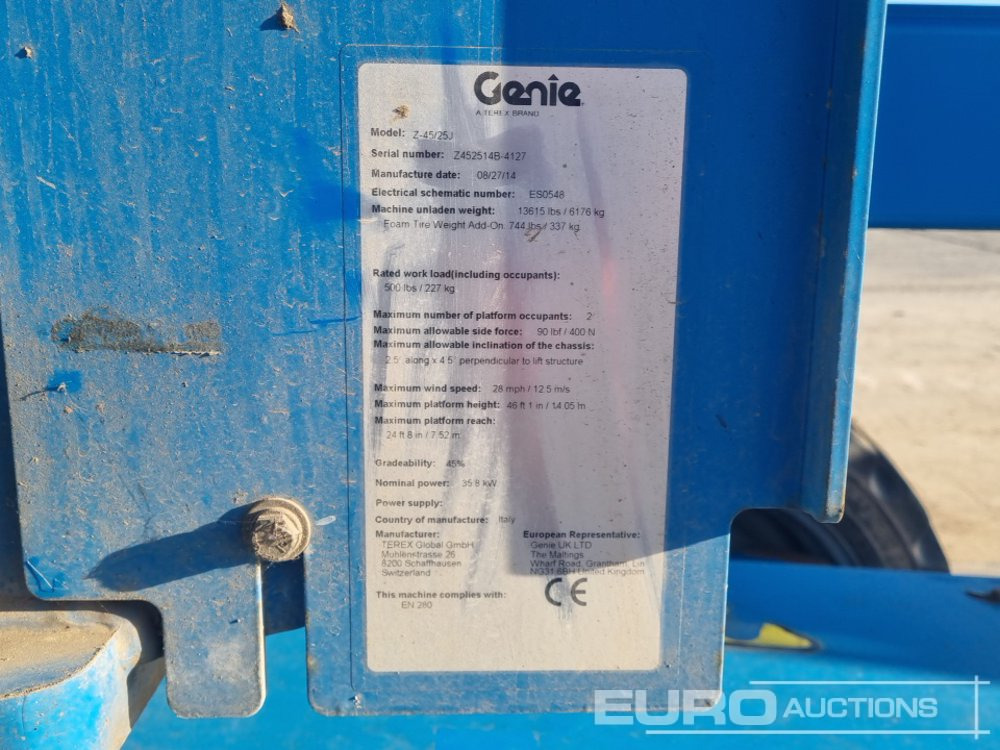 Plataforma elevadora 2014 Genie Z45/25J: foto 43